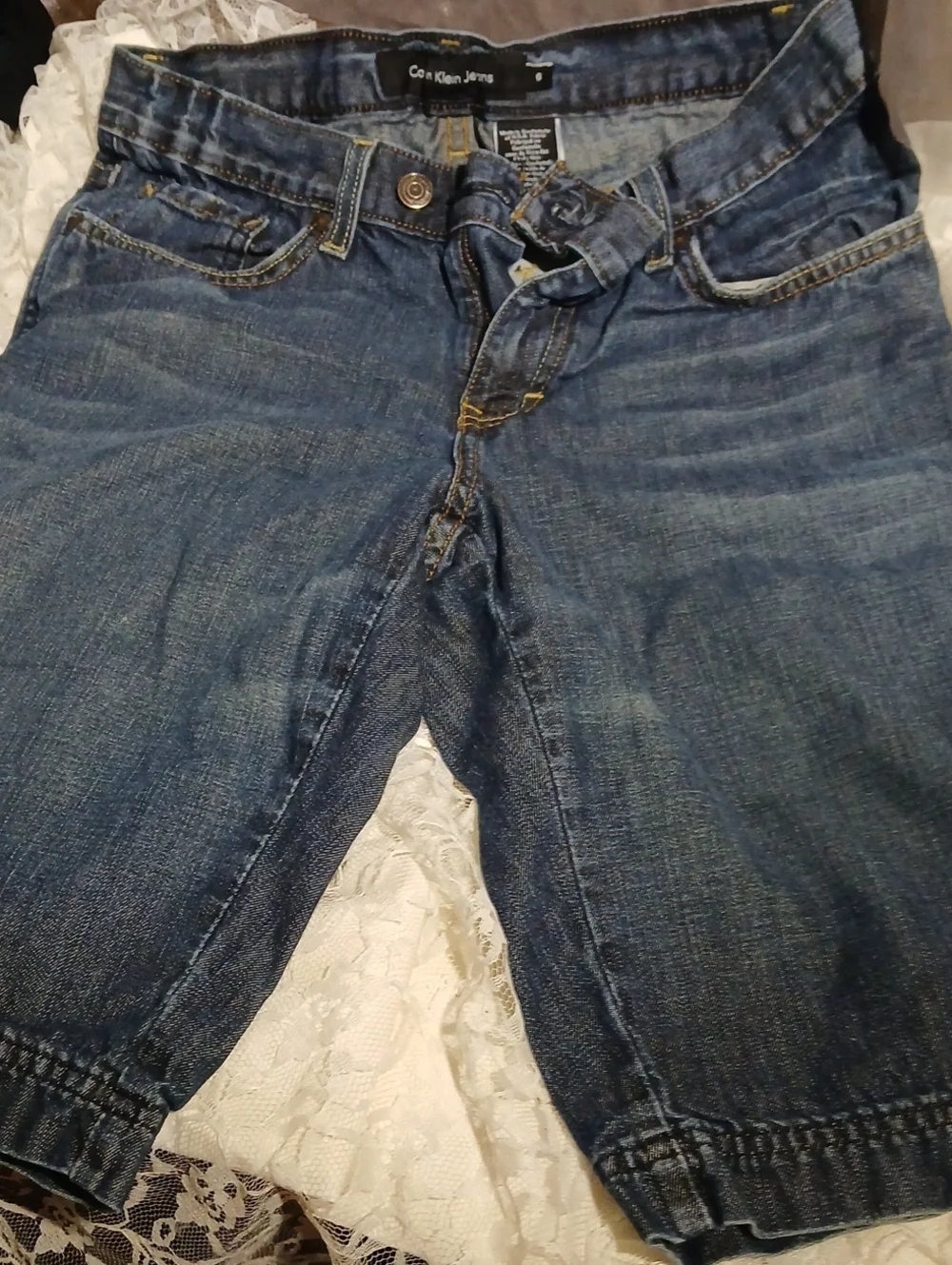 Calvin Klein Blue Denim Bermudas